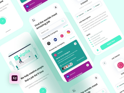 工作查找器应用程序用户界面(Job Finder App UI)