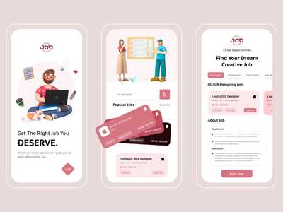 求职UI应用程序设计(Job Finding Ui App Design)