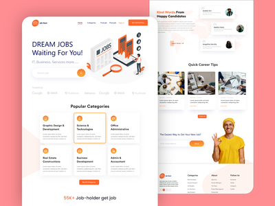 在线求职网站 - 求职移动应用(Online Job Finder Website -Job searching Mobile App)