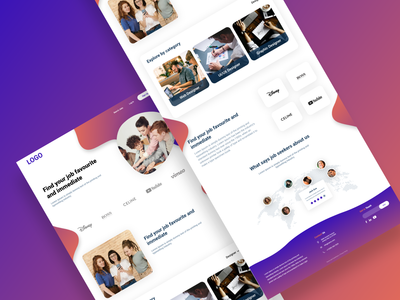 在线工作门户登陆页面(Online Job Portal Landing page)
