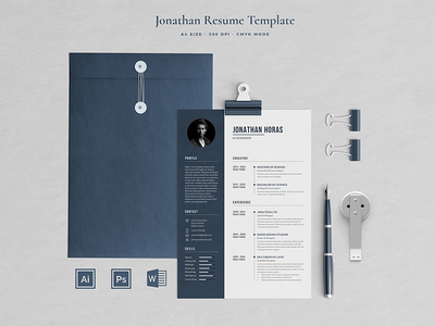 干净的简历模板霍拉斯(Clean Resume Template Horas)