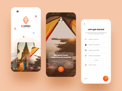 Journal - Travel Blog App UI Kit Light Mode - V1(Journal - Travel Blog App UI Kit Light Mode - V1)