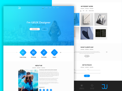 Jui 个人作品集 HTML 模板(Jui Personal Portfolio HTML Template)