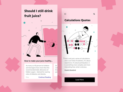 果汁移动界面插图(Juice Mobile Interface Illustrations)