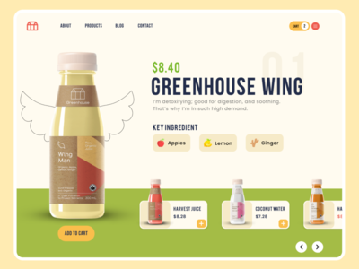 果汁品牌网站登陆页面(Juice brand website landing page)