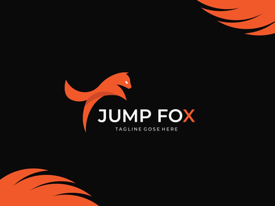 跳狐标志模板(Jump Fox Logo Template)