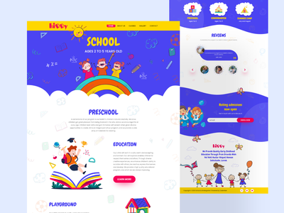 Kiddy-幼儿园网页界面设计(Kiddy-kindergarten Web UI Design)