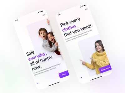 儿童购物应用程序 UI 套件(Kids Shopping App UI Kit)
