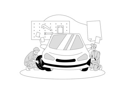 汽车服务图(Auto Service Illustration)