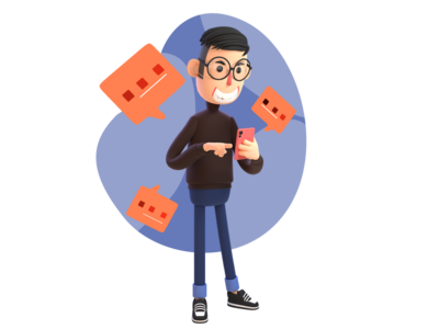 休闲插画酷男孩(Casual illustration cooly boy)