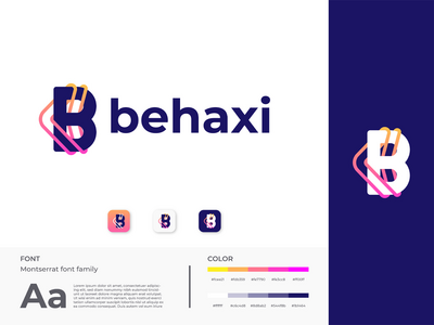 B 字母徽标品牌模板(B Letter Logo Branding Template)