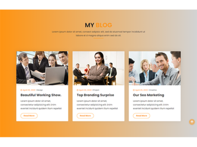 博客页面模板设计(Blog Page Template Design)