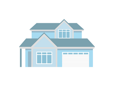 家庭成员的舒适小屋半平面彩色矢量对象(Comfortable cottage for family members semi flat color vector object)