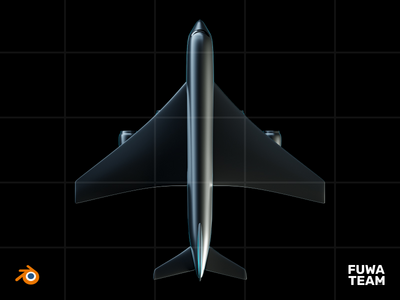 3D 游戏设备在黑暗插图包中发光 - 飞机（正面）(3D Game Equipment glow in the dark illustration pack - Aircraft (Front))