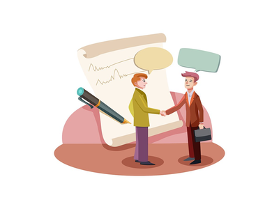 商业协议矢量图的概念。(Business Agreement Vector Illustration concept.)