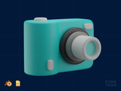 相机 - 3D 平面设计插图(Camera - 3D Graphic Design Illustration)