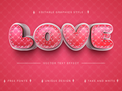 大爱 - 可编辑的文字效果，字体样式(Big Love - Editable Text Effect, Font Style)