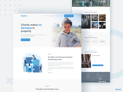 Charito - 捐赠收集登陆页面 - Bootstrap Grid - Elementor 模板(Charito - Donation Collection Landing Page - Bootstrap Grid - Elementor Template)