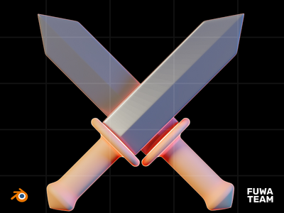 3D游戏属性在黑暗插图包中发光 - 攻击（正面）(3D Game attribute glow in the dark illustration pack - Attack (Front))