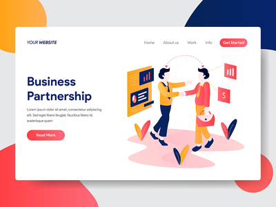 商业伙伴关系矢量图(Business Partnership Vector illustration)