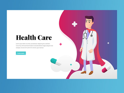 五颜六色的医疗横幅模板(Colorful Medical Banner Template)