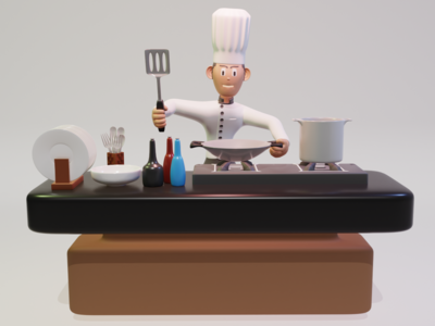 3D 插图厨师(3D Illustration chef)