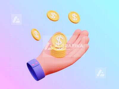 3d 手势金融插图(3D Hand Gesture Finance Illustration)