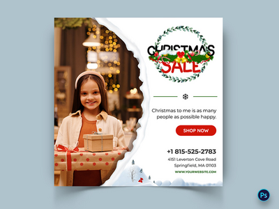 圣诞特卖提供社交媒体模板(Christmas Sale Offers Social Media Templates)