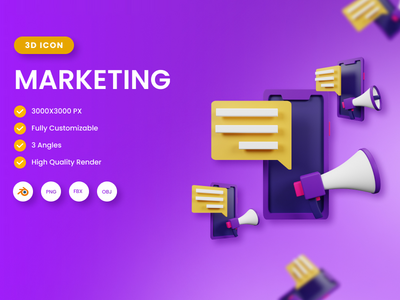 3D 营销图(3D Marketing illustration)