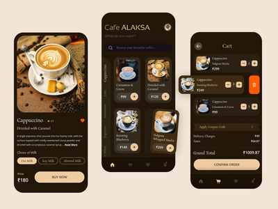 咖啡外卖店应用设计(Coffee Delivery Shop App Design)