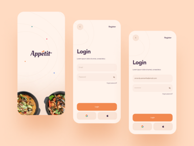 Appétit - 食物食谱应用程序 UI 套件 V2(Appétit - Food Recipes App UI Kit V2)