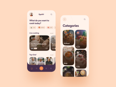 Appétit - 食物食谱应用程序 UI 套件 V7(Appétit - Food Recipes App UI Kit V7)