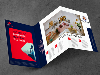 企业双折宣传册设计(Corporate Bi Fold Brochure  Design)