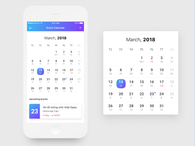 应用日历设计(App Calendar Design)