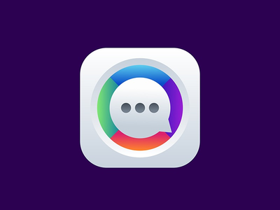 聊天应用图标设计(Chat app icon design)