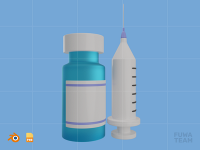 电晕疫苗 - 3D 医疗保健插图包（正面）(Corona Vaccine - 3D Healthcare Illustration Pack (front))