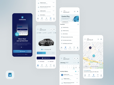 汽车安全UI应用程序设计(Car Security Ui App Design)