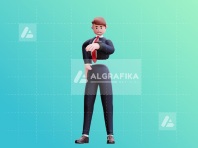 3d 商人人物插图(3d businessman character illustration)