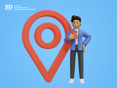 3d 业务人字符图(3d business man character illustration)