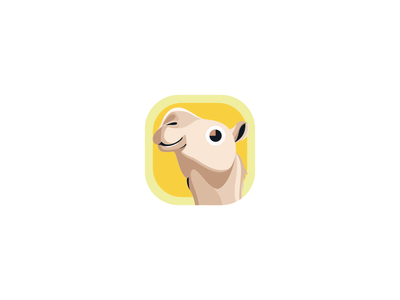 骆驼应用程序标志图矢量(Camel app logo illustration vector)