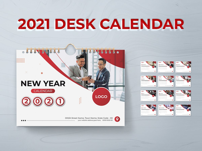 2021 年台历(2021 Desk Calendar)