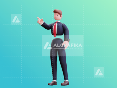 3d 商人人物插图(3d businessman character illustration)