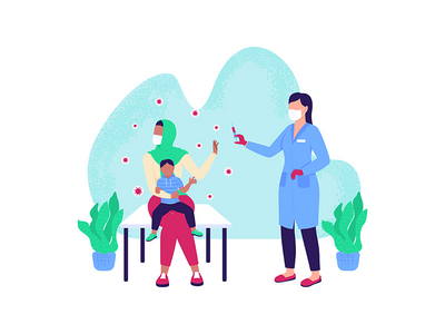 抗疫苗平面概念矢量图解(Anti vaccine flat concept vector illustration)