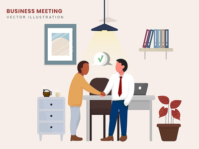 商务会议矢量图(Business Meeting Vector Illustration)