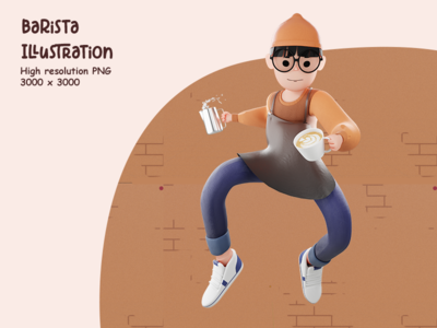 咖啡师插图(Barista Illustration)