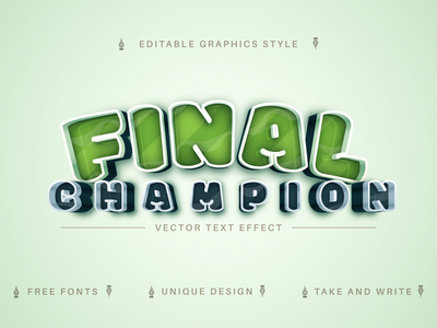 Champion - 可编辑的文字效果，字体样式(Champion - Editable Text Effect, Font Style)
