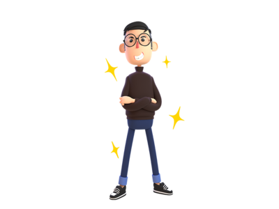 休闲插画酷男孩(Casual illustration cooly boy)