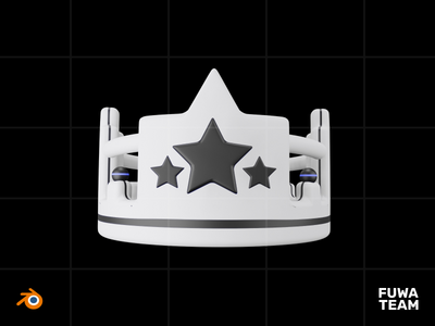 Crown - 3D 未来主义游戏物品（正面）(Crown - 3D Futuristic game item (front))