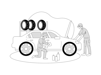 汽车服务图(Auto Service Illustration)