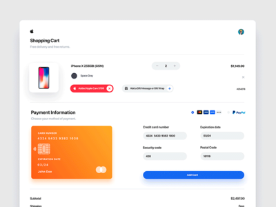 Apple 购物车和支付 浅色和深色(Apple Shopping Cart & Payment Light & Dark)